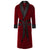 Astor men's smoking jacket in red – long velvet smoking robe for men